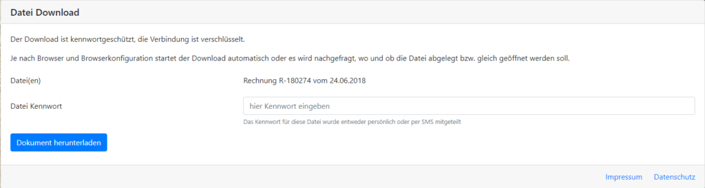 Datenschutz beim Rechnungsversand